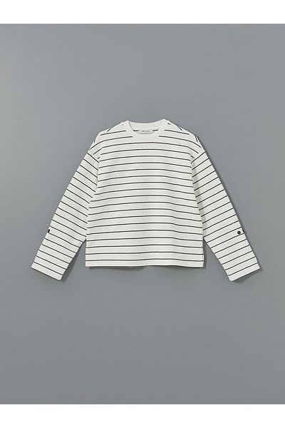 LC Waikiki Tricou cu dungi LCW Vision cu decolteu triplu pentru femei