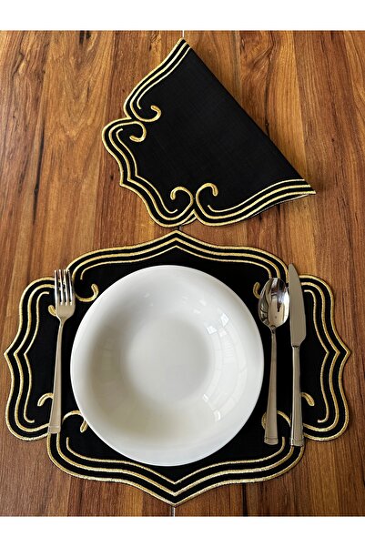 NURHAN HOME COLLECTION Placă de încărcare ondulată americană de 2 bucăți brod...