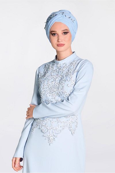 TRENDTESETTÜR Βραδινό φόρεμα Blue Laced Fish - Γυναικείο φόρεμα 5511