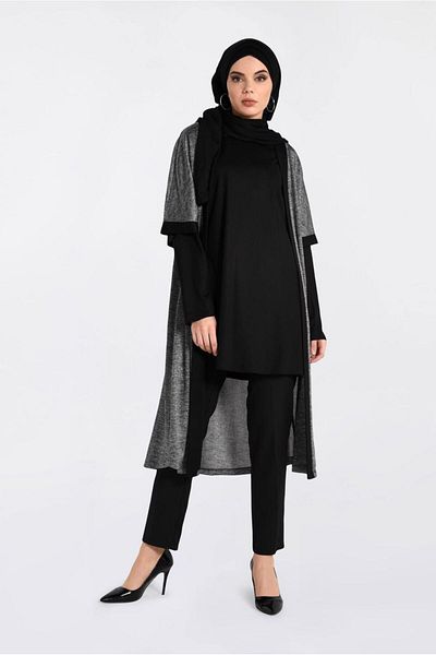 TRENDTESETTÜR Women's Gray Gray 2-Piece Tunic 2851-2