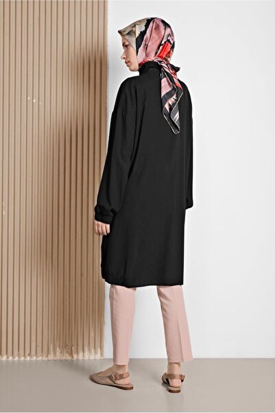 TRENDTESETTÜR Women's Black Pocket Detailed Tunic 4053