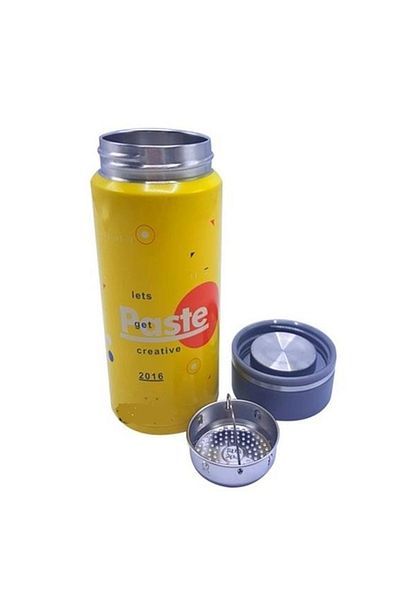 NETAVANTAJ Yellow Steel Thermos Cup Paste - Warm Enjoy