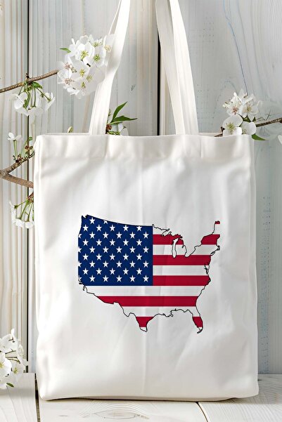 ART HEDİYE Μοντέλο τσάντας ώμου με στάμπα με σημαία Αμερικής