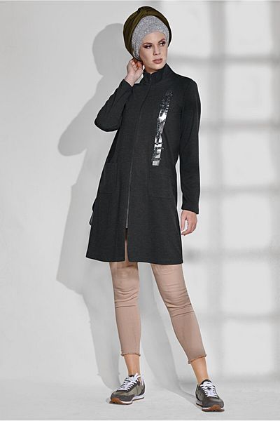 TRENDTESETTÜR Sequin Embroidered Pocket Tunic 4865