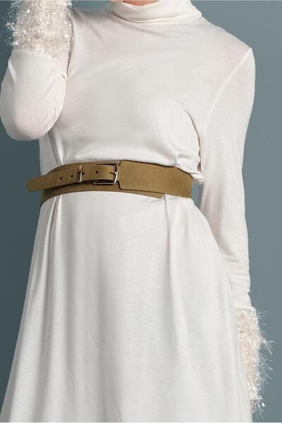 TRENDTESETTÜR Women's Cream Sleeve Fringed Tunic T 40314