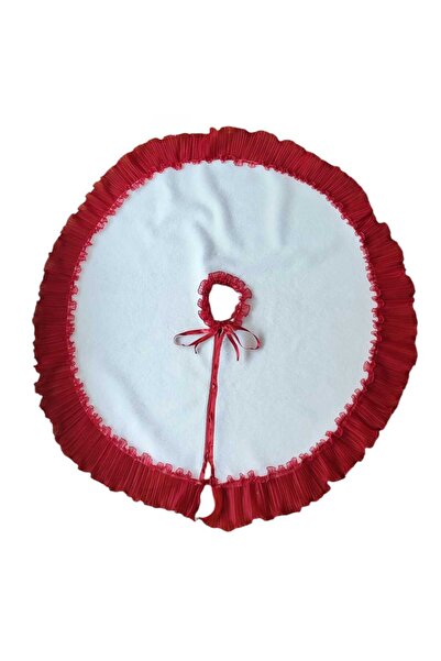 MODA NUR Κάλυμμα χαλιού ποδιών Pine Tree, Κάλυμμα χαρτοκιβωτίου βελούδινο λευκό 85 cm