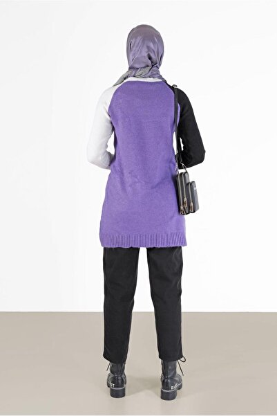 Alvina TRI-COLOR POCKET DETAILED KNITWEAR TUNIC 42053