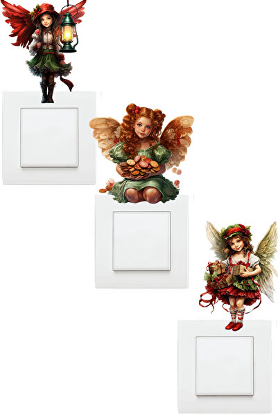 Kt Grup Yeni Yıl Yılbaşı Figürleri 3'lü Priz Sticker Setleri