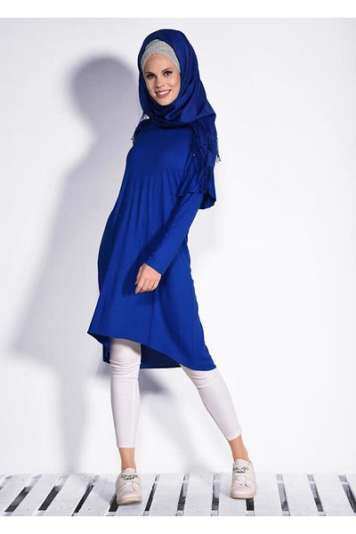 TRENDTESETTÜR 4345 Model Pearl and Bead Embroidered Tunic