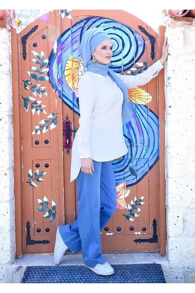 TRENDTESETTÜR Γυναικεία Κρέμα T 4920 6277 Hijab Tunic