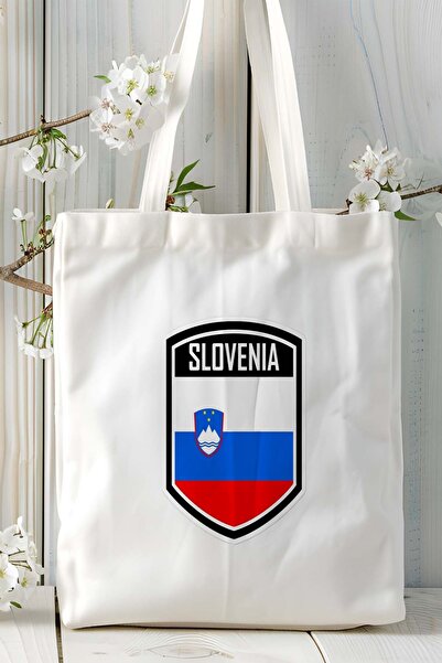 ART HEDİYE Model de geantă de umăr imprimată cu steagul Slovenia
