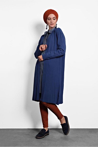TRENDTESETTÜR Cardigan de tricotaj de damă bleumarin (INDIGO) 40035