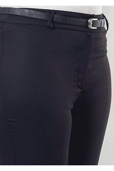 TRENDTESETTÜR Women's Navy Blue 7919 Fabric Trousers