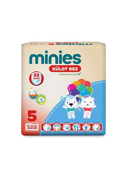 Minies Panty Diaper Size 5 Junior 12-18 kg 23-Pack