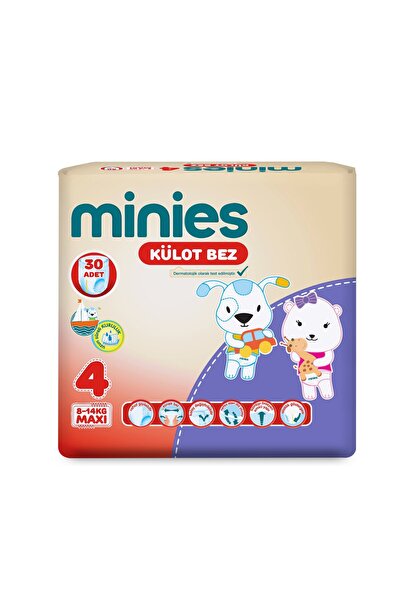 Minies Külot Bez 4 Numara Maxi 8-14 Kg 30'lu