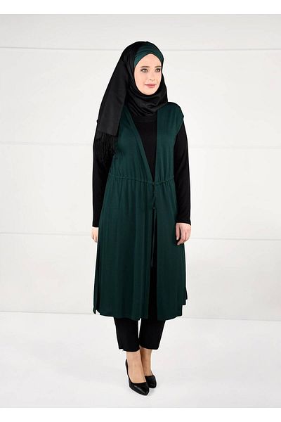 TRENDTESETTÜR Γυναικείο Πράσινο (Σμαραγδένιο) Μέση Δαντέλα 2 τεμαχίων τουνίκ 2632