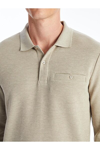 LC Waikiki Ανδρικό φούτερ με μακρυμάνικο λαιμό πόλο LCWAIKIKI Classic