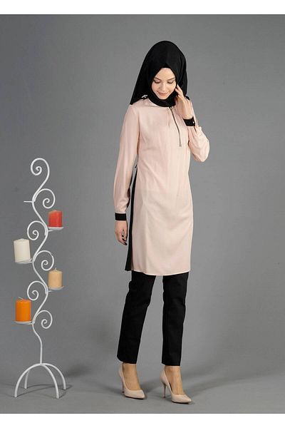 TRENDTESETTÜR Γυναικεία Πούδρα T 4836 Almeda Hijab Tunic