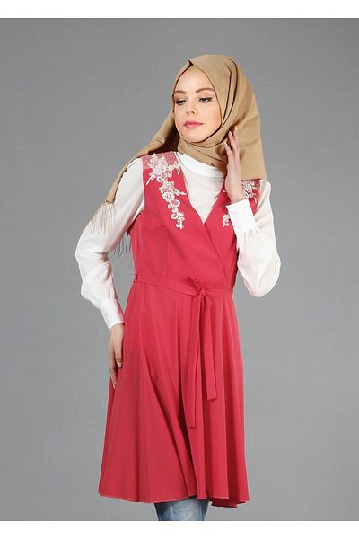 TRENDTESETTÜR Women's Coral T 4723 Sheraton Hijab Tunic