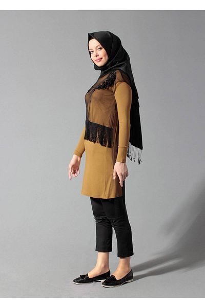 TRENDTESETTÜR Women's Orange (MUSTARD) 4098 Tunic