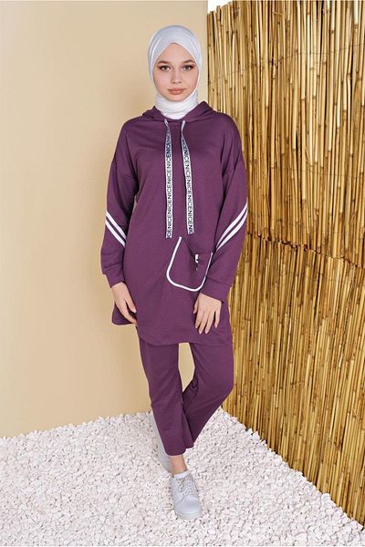 TRENDTESETTÜR Stripe Hooded 2-Piece Trousers Tracksuit