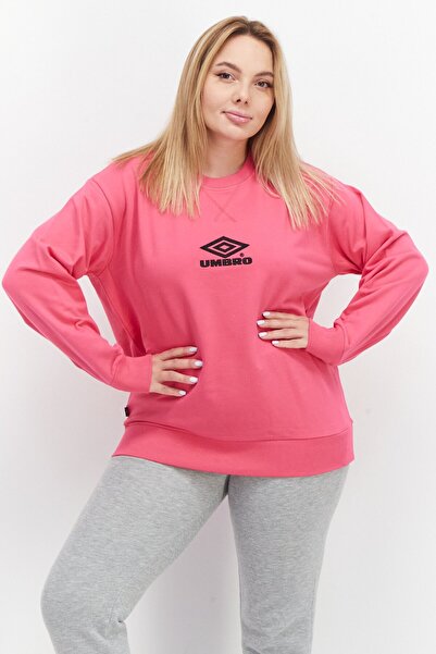 UMBRO Women Sportswear Fit Long Sleeves Training Sweatshirt, Pink