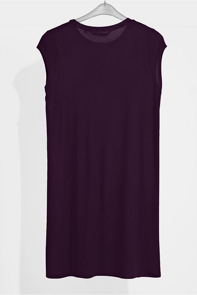 TRENDTESETTÜR Women's Purple (K.PURPLE) Basic Sleeveless Tunic 40826