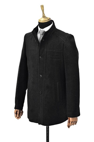 DYNAMO Чоловічий кашеміровий пальто з коміром-стійкою 9460 BGL-ST03990