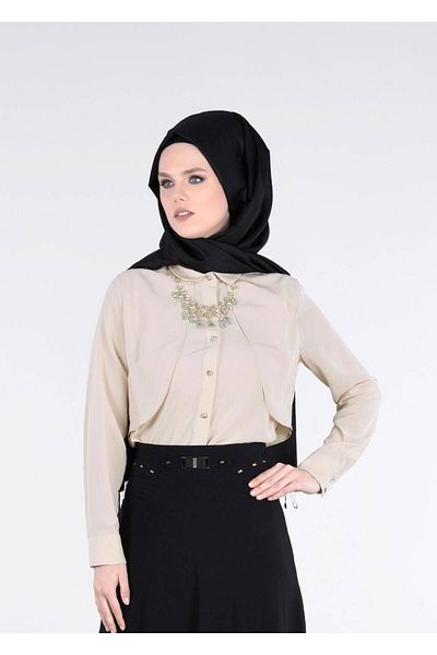 TRENDTESETTÜR Γυναικεία Μπεζ (A.BEIGE) T 4435 Criss Hijab Μπλούζα