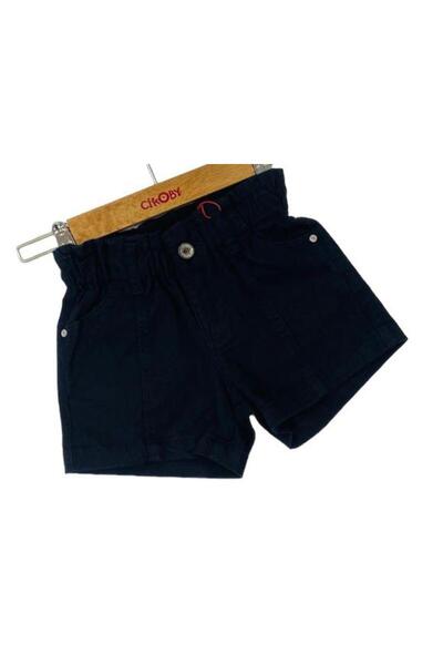 Çikoby Pantaloni scurți țesuți pentru fete cu talie elastică
