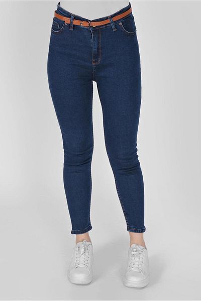 TRENDTESETTÜR Γυναικείο τζιν παντελόνι με στενό πόδι Navy Blue 2421