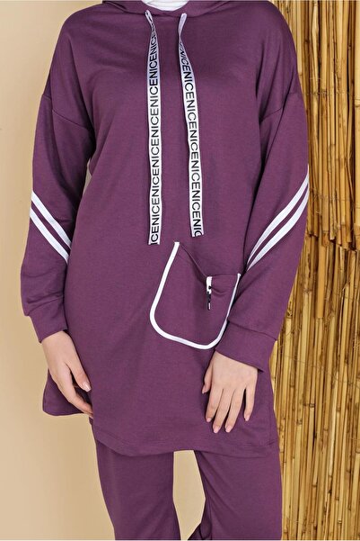 TRENDTESETTÜR Stripe Hooded 2-Piece Trousers Tracksuit