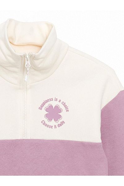 LC Waikiki Детски суитшърт с яка стойка за момичета LCW
