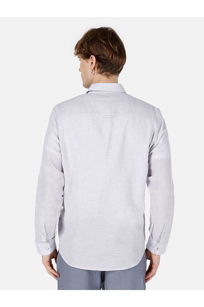 Colin's Comfort Fit Shirt Neck Plain Men's Gray Long Sleeve Shirt