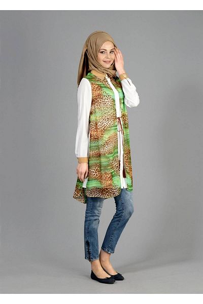 TRENDTESETTÜR Γυναικείο Πράσινο T 4947 Neptune Hijab Τούνικ
