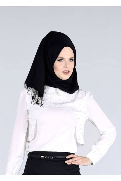 TRENDTESETTÜR Γυναικεία Κρέμα T 4409 Criss Hijab Μπλούζα