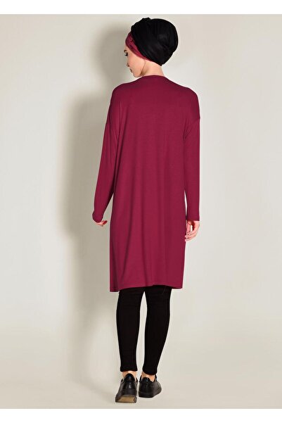 TRENDTESETTÜR Women's Red Printed Basic Tunic 4365