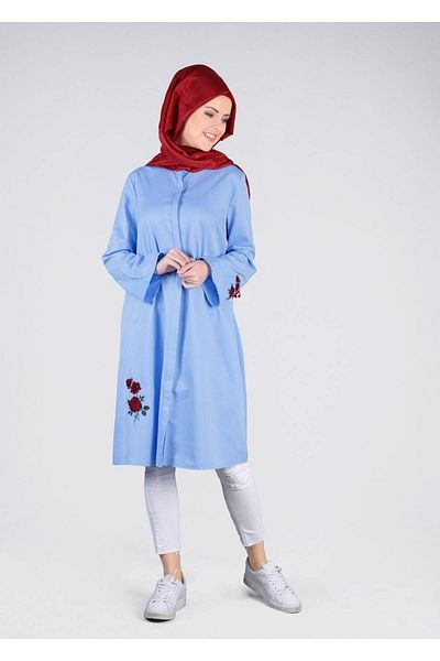 TRENDTESETTÜR T 95115 Allday - Tunica Hijab cu Detaliu Broderie