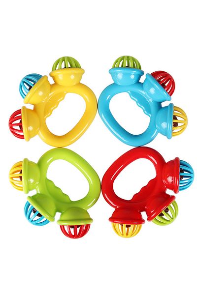 Choice One Random Color Infant Comfort Rattle 0-3 Years Old Ringing Three-headed Be Hand Grasping Ball Toys