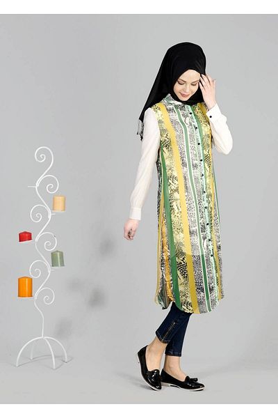 TRENDTESETTÜR Γυναικείο Πράσινο T 4777 Neptune Hijab Τουνίκ