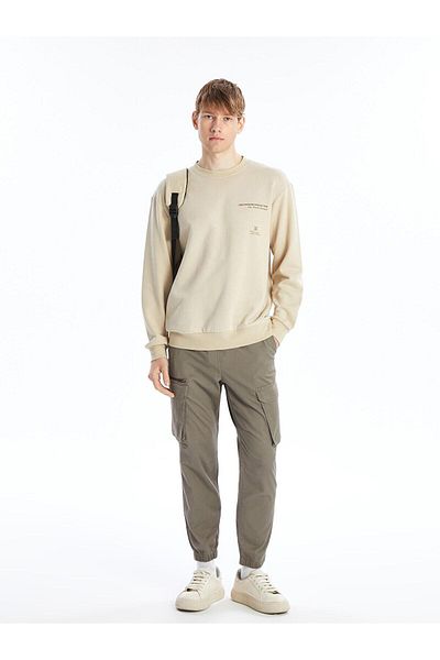 LC Waikiki Ανδρικό φούτερ με μακρυμάνικη λαιμόκοψη LCW Casual Crew