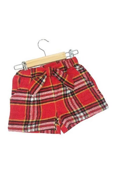 Çikoby Girl's Checkered Woven Shorts