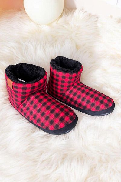 MEDESS Men's Home Boots - Potikare Patterned, Plush Non-Slip Sole, Slippers