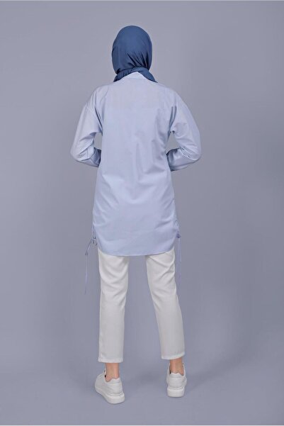 TRENDTESETTÜR Women's White Elastic Waist Lace-Up Pants 6131