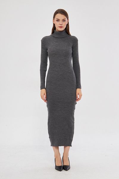 brako tekstil Rochie de damă înaltă, lungă, tricotată