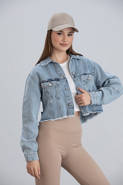 naymanlife Jachetă de damă, albastră, cu ciucuri, cu buzunar dublu, cu buzunar cu mâneci