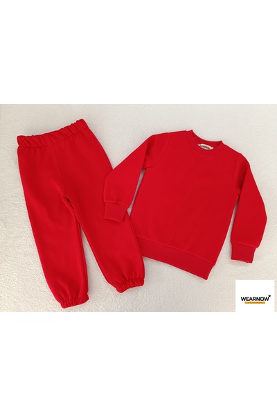 wearnow Kız&erkek Çocuk Içi Polarlı Alt Üst Eşofman Takımı