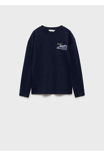 MANGO Kids Τύπωμα μακρυμάνικο μπλουζάκι