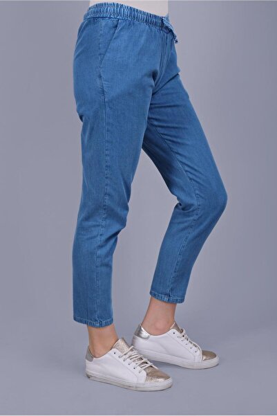 TRENDTESETTÜR Indigo γυναικείο τζιν παντελόνι - ελαστική μέση, Navy Blue 112