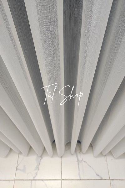 evihtiyaclarim by IOC Don'T Want to Iron Non-Wrinkle Simple Sports Stylish Panaroma Model 1/2 Sparse Pleated Tulle Curtain